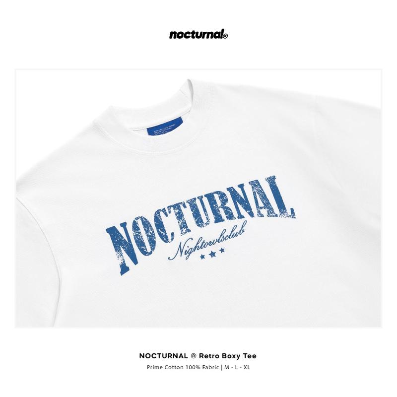 Áo Thun Cotton 100% Hình Hộp Cổ Điển NOCTURNAL, Dành Cho Nam Và Nữ, Unisex, Áo Phông In Hình Thương Hiệu Địa Phương 5