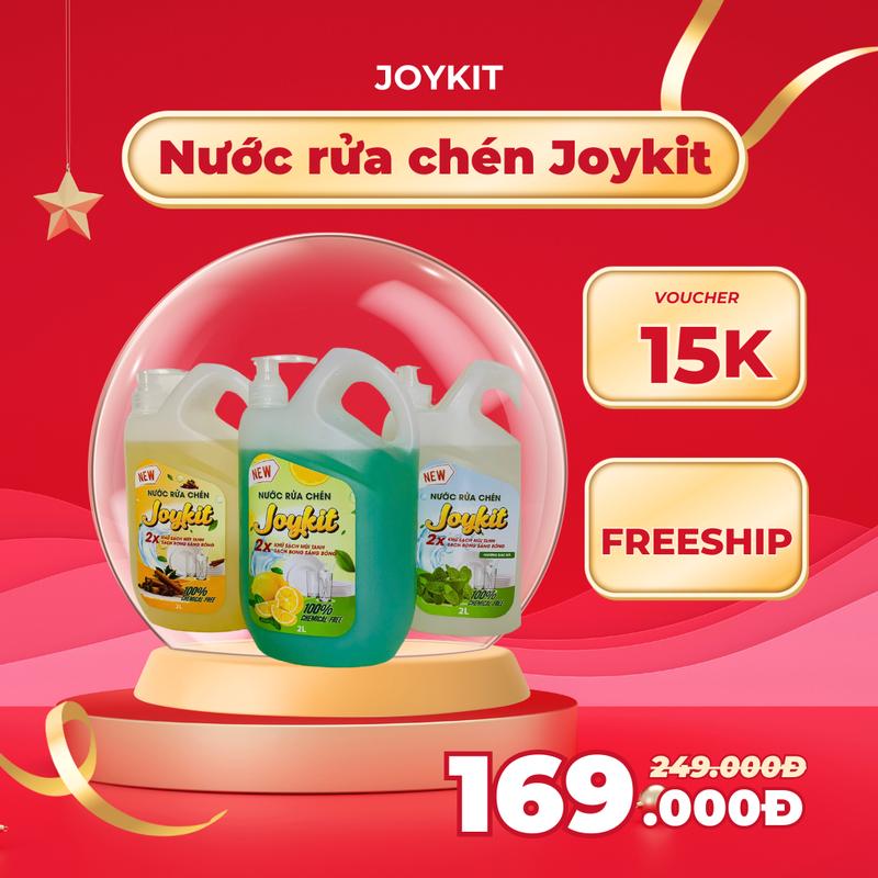 ƯU ĐÃI sảm phẩm nước rửa chén JOYKIT sạch và không hại da tay