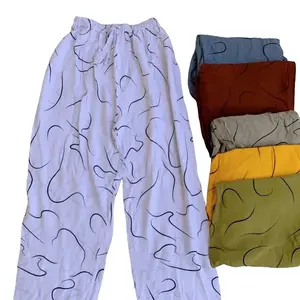 Celana panjang motif cacing(rayon Fit Karet Rayon  Wanita