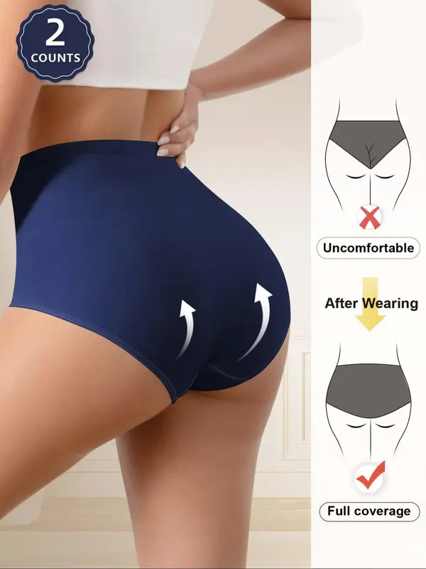 Women's Letter Print High Waist Brief, Regular Fit Breathable Comfortable Panty for Daily Wear, Women's Underwear for All Seasons, Womenswear 1