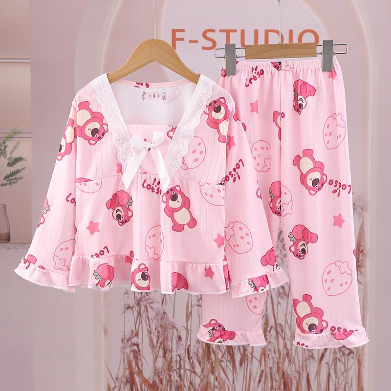 Product Introduction of Bộ Đồ Ngủ Bé Gái, Bộ Sưu Tập Mùa Xuân Và Mùa Thu, Dài Tay, Phong Cách Hàn Quốc, Thoải Mái Và Thường Ngày, Thích Hợp Cho Trẻ Em Và Bé Gái, [Thanh Toán Khi Nhận Hàng], Bộ Đồ Ngủ Cho Bé Gái 13