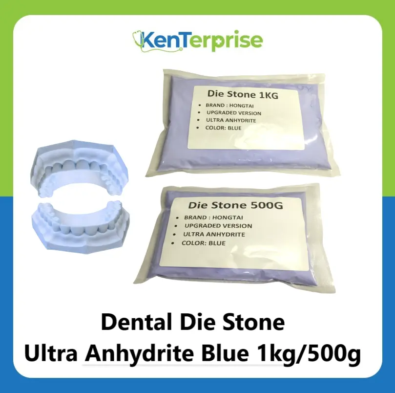 Dental Die Stone Ultra Anhydrite Blue 1kg/500g