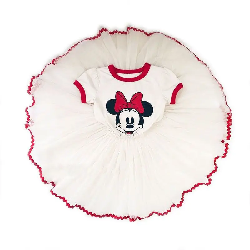 Váy Hoạt Hình Lưới Cho Trẻ Em, Thiết Kế Chuột Mickey Disney, Quần Áo Trẻ Em, Váy Công Chúa Minnie, Váy Lưới Phồng, Xếp Hạng Tích Cực 91% 3