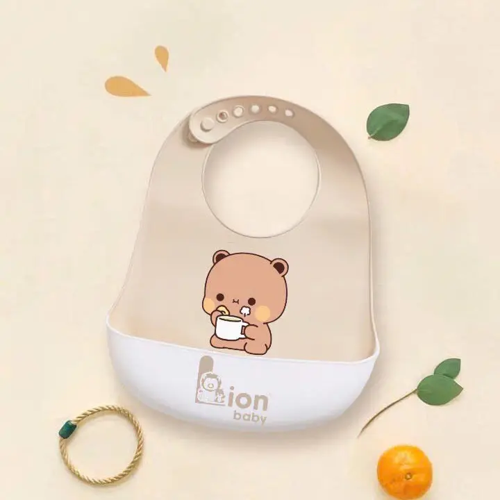 Yếm Ăn Dặm Có Máng Chất Liệu Silicon Có Chỉnh Kích Thước Cho Bé Cho Bé 4
