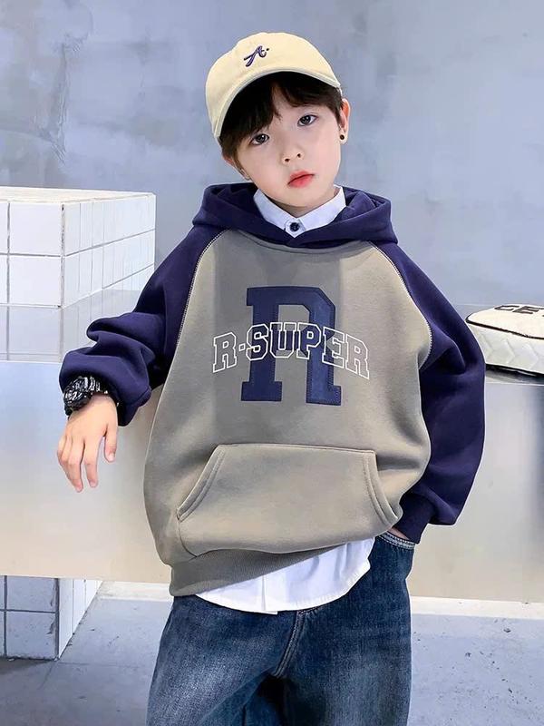 Áo khoác hoodie trẻ em 16-46kg,Chất nỉ bông mềm mịn dày dặn,Áo khoác nỉ,áo khoác thu đông trẻ em,áo hoodie bé trai mẫu chữ R aohoodie  chobetrai