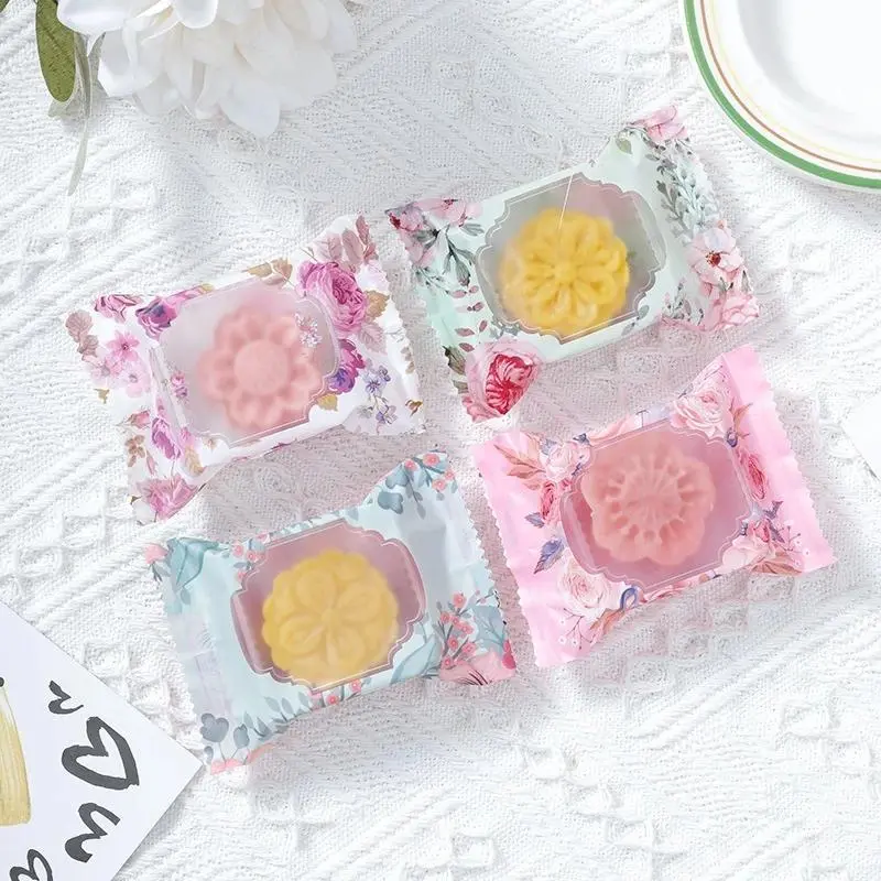 100PCS 5.5x8.5 CM Handmade Plastic Cookie Bag Pastry Wrapper Polvoron ...