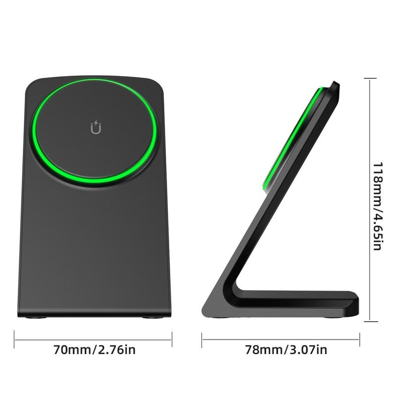 Product Introduction of Magnetic Wireless Charger Stand, Fast Wireless Charging Station, Desktop Charger Holder Compatible with iPhone 12 13 14 15 Series, for Magsafe Charger 1