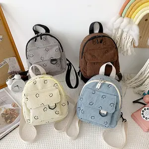 Hayden Ariena Bag Tas Ransel Mini Motif Smile Mini Backpack Korduroi Stylish - HYB28D