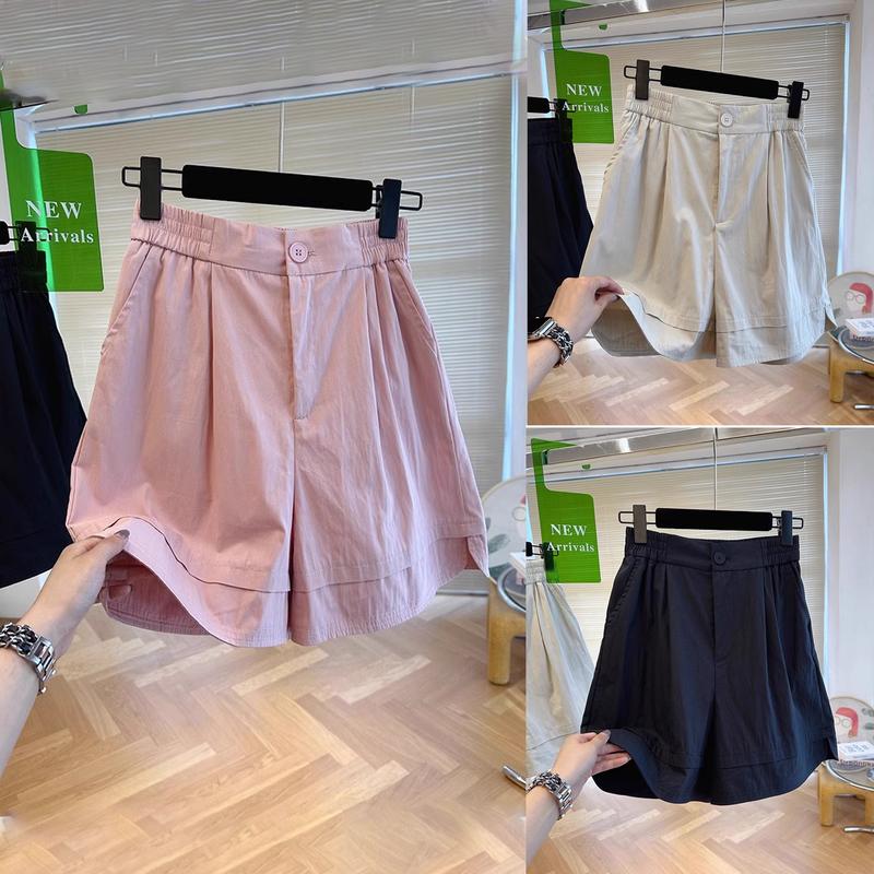 Quần short đũi thái cạp thun sau, quần đùi nữ mặc nhà, đi chơi - chất đũi mềm mát đủ size 40 đến 67kg QS58