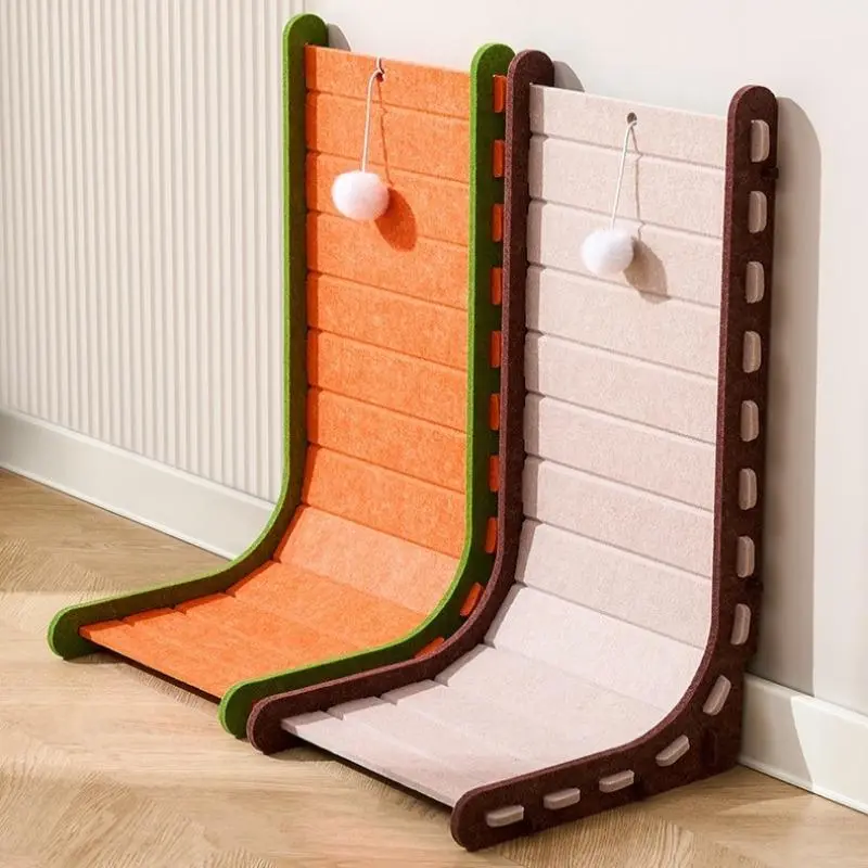 L-shaped Cat Scratching Board, Durable & No-shedding Integrated Cat Bed, Scratch-resistant Design Cat Furniture for Indoor Playing