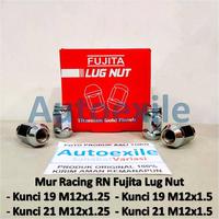 Gambar Mur Roda Racing tipe RN Fujita Kunci 21 19 M12 x 1.5 1.25 Drat Lug Nut Besi Velg Mobil - Kunci 19 M12x1.25 dari Autoexile Kota Medan 1 Tokopedia