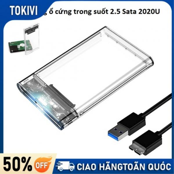 Trong suố Box Ổ Cứng 2.5 inch Trong Suốt USB 3.0 Bảo Hành 12 Tháng Gắn Được Ổ Cứng 2Tb Di động Máy tính SSD