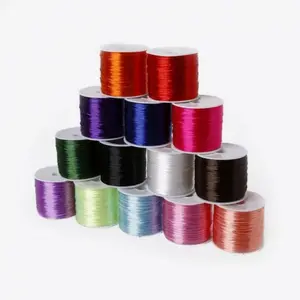 Bahan Gelang Dan Kalung Tali Karet Benang Serat Korea Elastis Bahan Craft Tali kalung Gelang