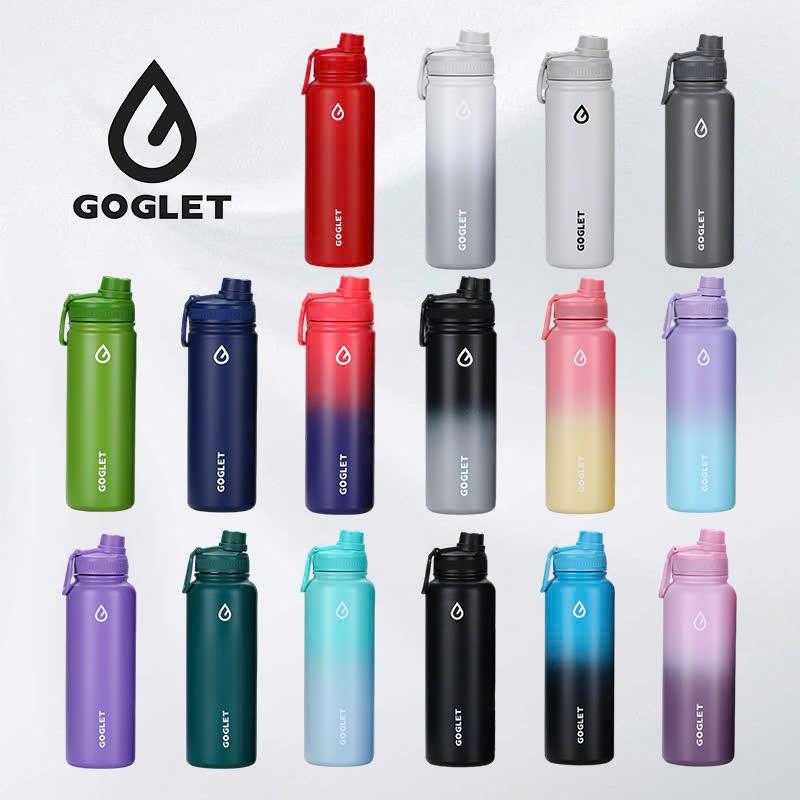 [TẶNG KÈM STICKER] GOGLET Bình Giữ Nhiệt Thể Thao Inox 304 Cao Cấp - Giữ Lạnh 12-24 Giờ, 3 Size, 16 Màu Thời Thượng, Nắp Bật Tiện Dụng, Không Bám Mùi, Dễ Vệ Sinh, Hot Trend
