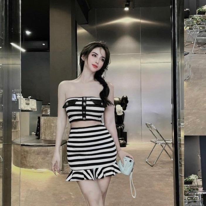Sét áo ống chân váy đuôi cá có lót trong