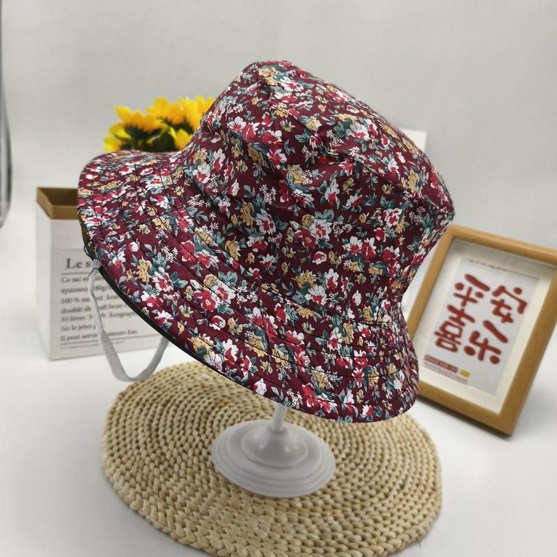 Product Introduction of New Spring and Summer Small Flowers Fisherman Hat Outdoor Women Tea Picking Cap Casual Sun Hat Agricultural Work Hat 9