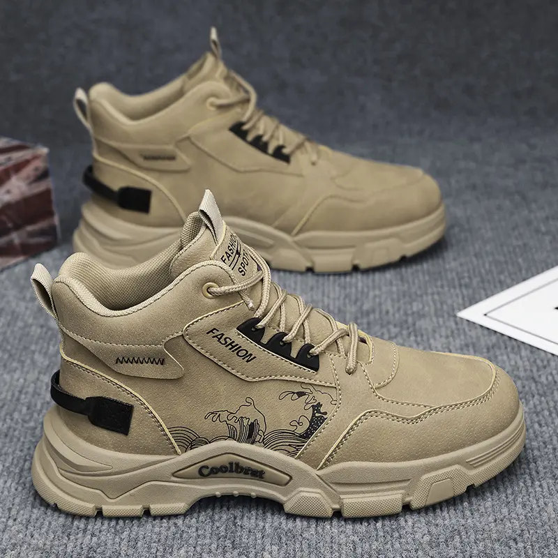 Labor Protection Work Men's Shoes Spring Work Site Work Waterproof Non-Slip Wear-Resistant Sports Mountaineering Martin Boots Tide Shoes