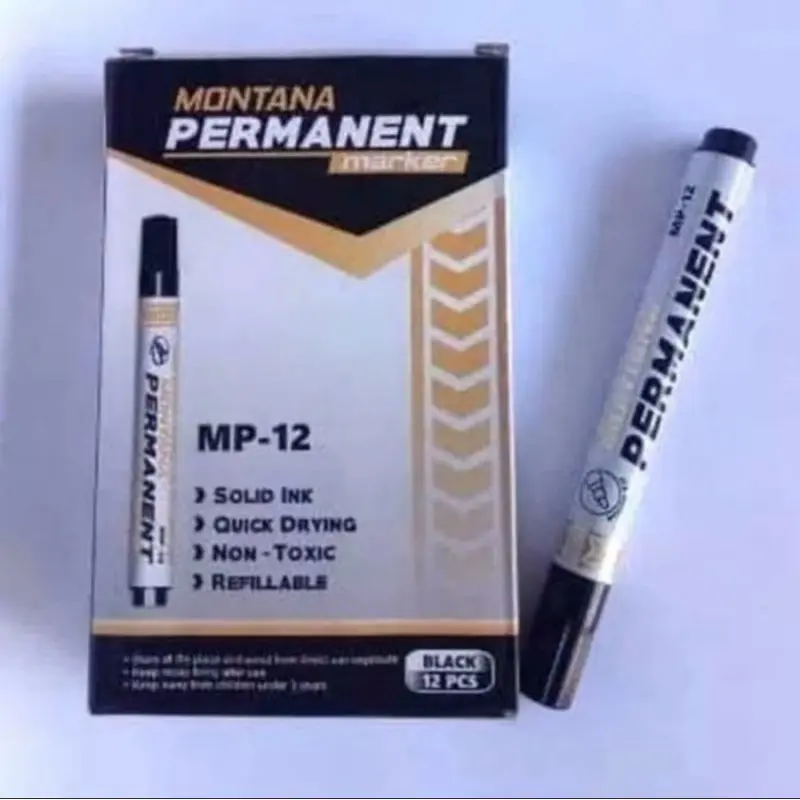 Spidol permanen merk montana untuk menulis dikantong asi