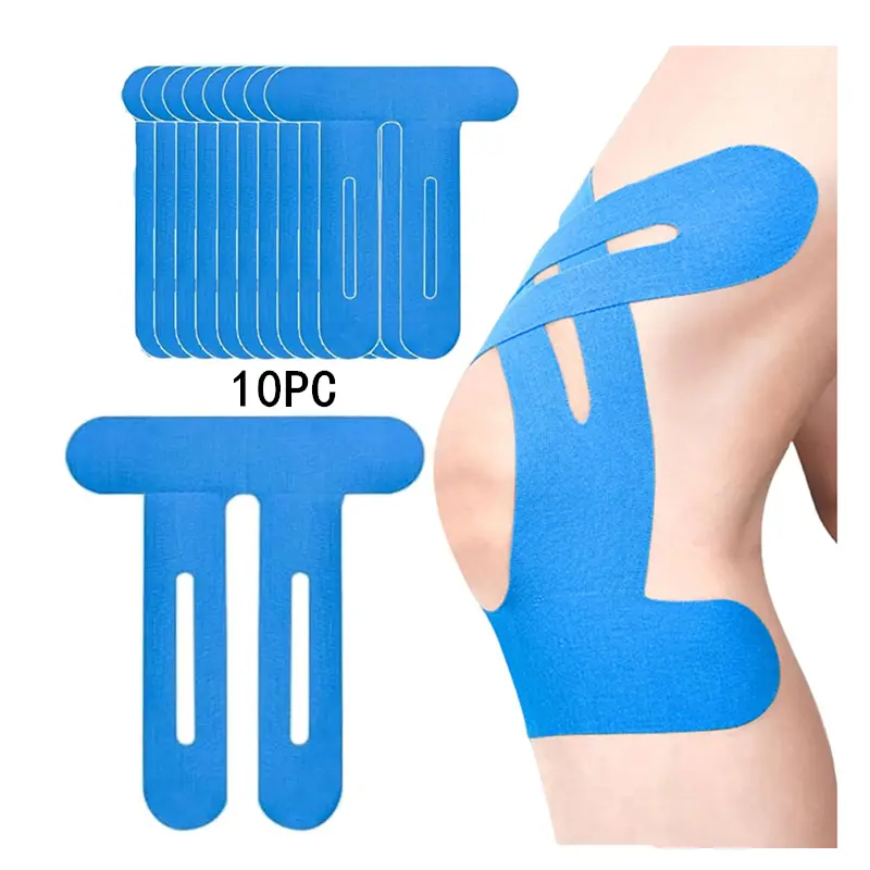 10 Pcs - Knee Support & Stability, Precut Kinesiology Tape for Knees, Knee Pain Relief Athletic Tape - Waterproof & Elastic, Breathable Hypoallergenic Latex-Free Tape,