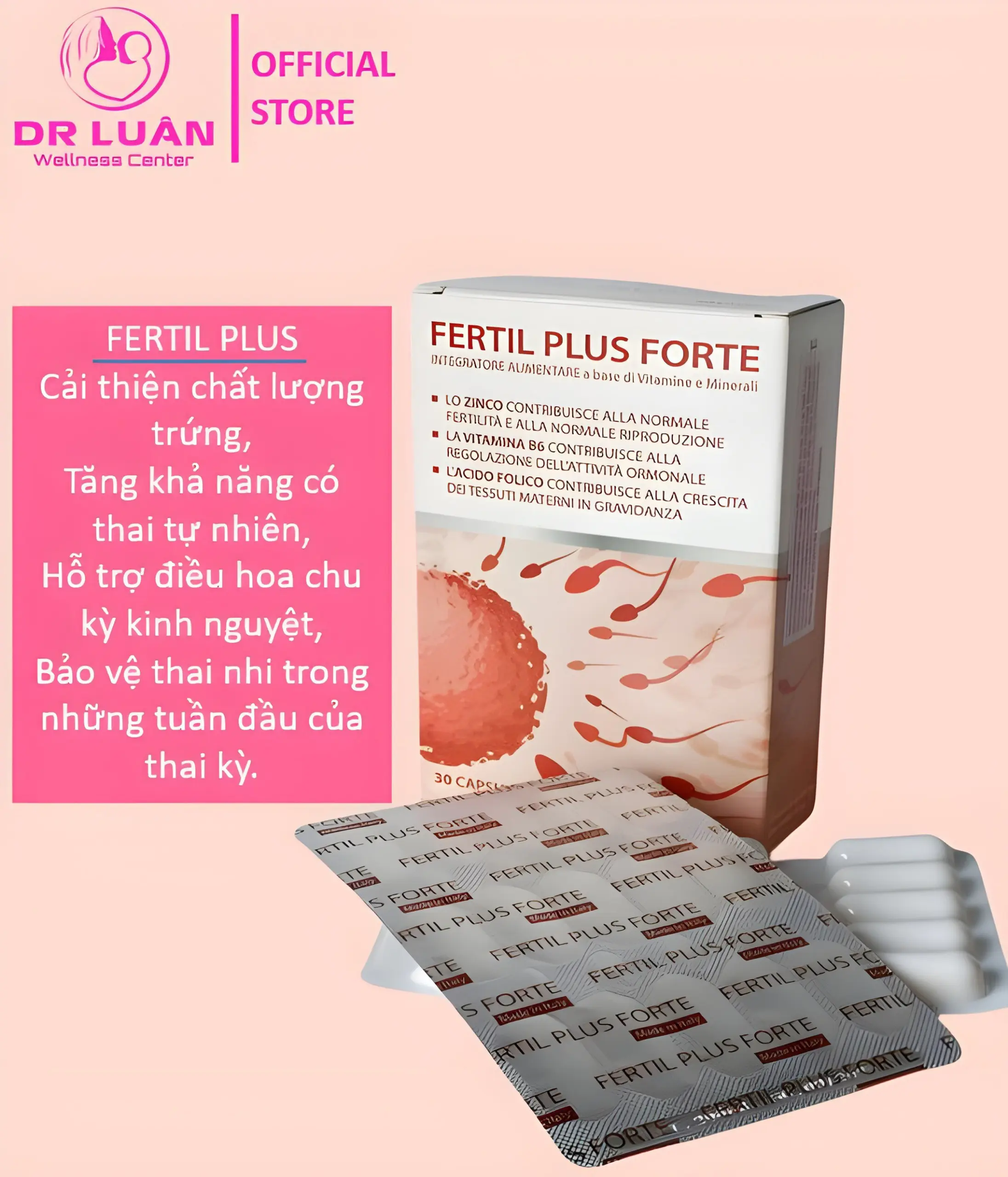 Thực Phẩm Bảo Vệ Sức Khỏe: Viên Uống Fertil Plus