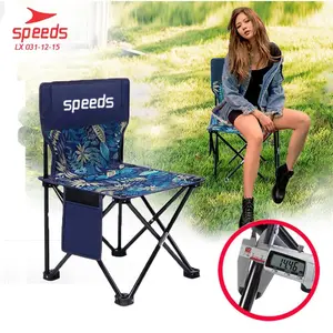 [BIRU] Speeds Kursi lipat Portable Kursi Lipat Camping Serbaguna 031-14