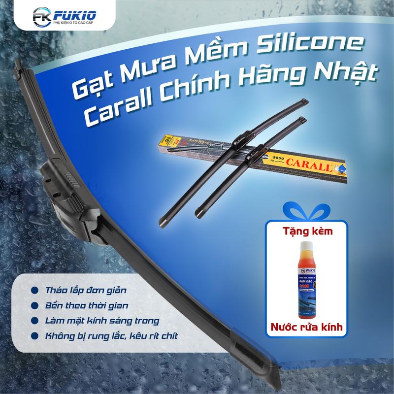 [ Gạt Mưa Innova ] Bộ Gạt Mưa Carall, Lưỡi Gạt Silicon, Thân Mềm Cao Su, Móc U Dùng Cho Dòng Xe Toyota Innova - Gạt Sạch, Êm Ái, Bền Bỉ - Fukio Bảo Hành 1 Đổi 1 2