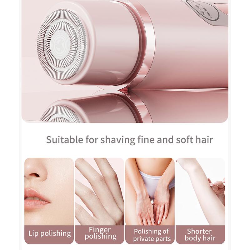 Women Shaver Efficient Hair Removal Tool Rechargeable Hair Trimmer Plastic Texture for Face Lip Chin Wet and Dry Use 6