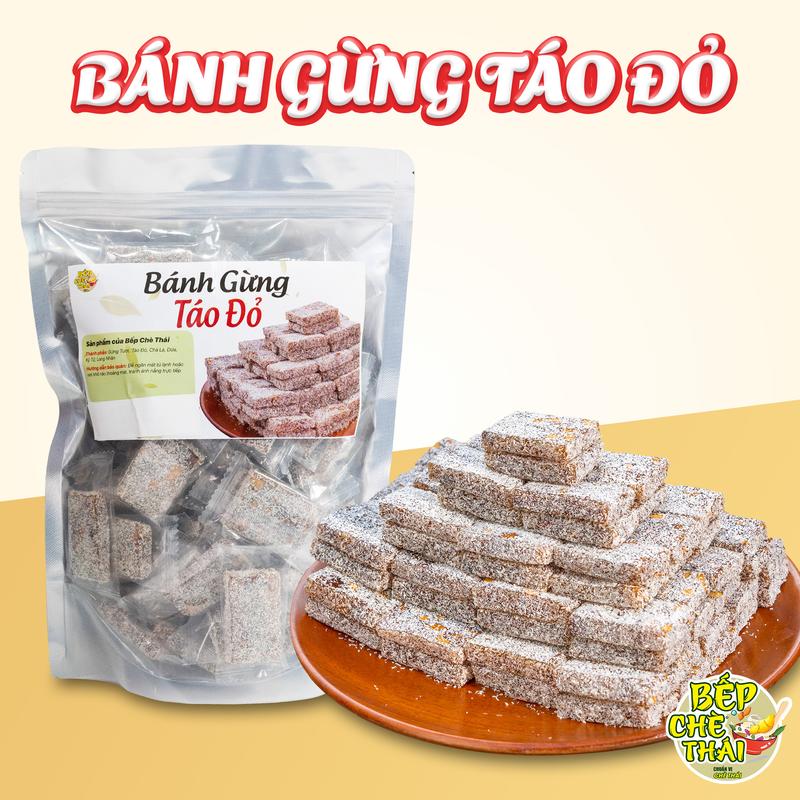 ƯU ĐÃI Mua 2 Giảm 10% Mua 3 Giảm 20% Bánh Gừng Táo Đỏ Không Đường túi 500gram - Bếp Chè Thái Food Cake