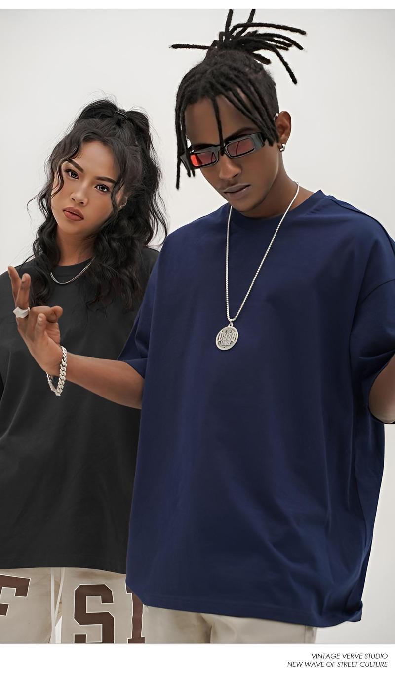 Product Introduction of 260GSM Oversized 100% Premium Cotton Unisex Essential Plain Short Sleeve Men's & Women's Tshirt 6 Colors S-2XL 30