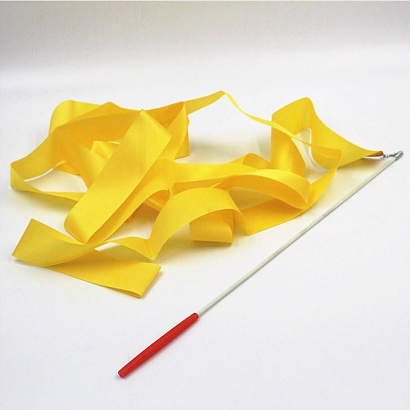 Product Introduction of 2 Meters 4M 6M Colorful Gym Ribbons Dance Ribbon Rhythmic Art Gymnastics Ballet Streamer Twirling Rod Rainbow Stick Training 3