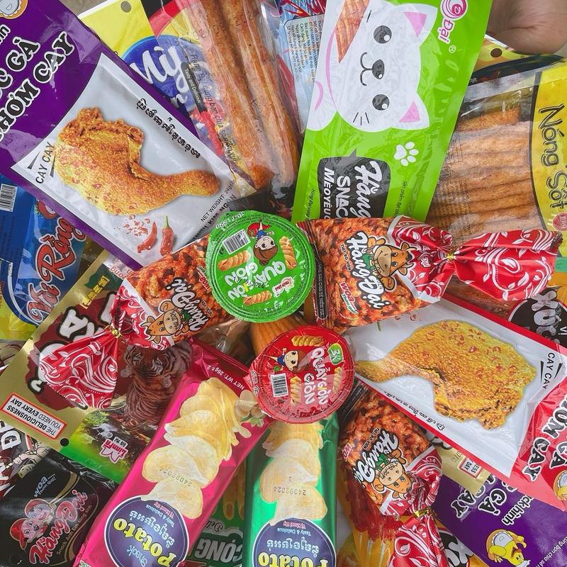 Combo 30 Gói Ăn Vặt Tuổi Thơ kẹo cay tuoi Snack Food bimbim que