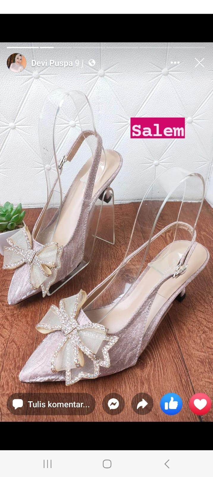 Product Introduction of flow edelweis shoes hils 5 cm/ab 047  Heels Pesta Karet Wanita ini High 4 213