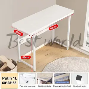 【Ramadan Promo Super 50-60% Diskon Besar】AK-Meja Belajar 120cm Meja Komputer Meja Belajar Meja Kerja Meja Laptop Minimalis Murah Furniture - Putih 1L 60*28*68