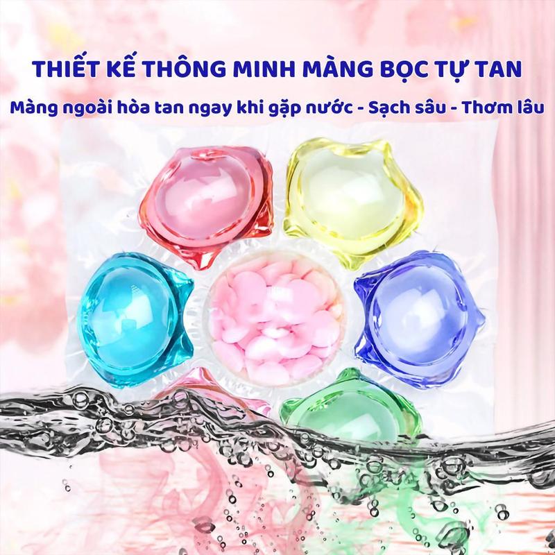 Product Introduction of Viên Giặt Xả Quần Áo Thơm Lâu Bền Màu 7IN1 Khử Khuẩn Gấp 8 Lần, Cùng Hạt Lưu Hương Đến 72H 28
