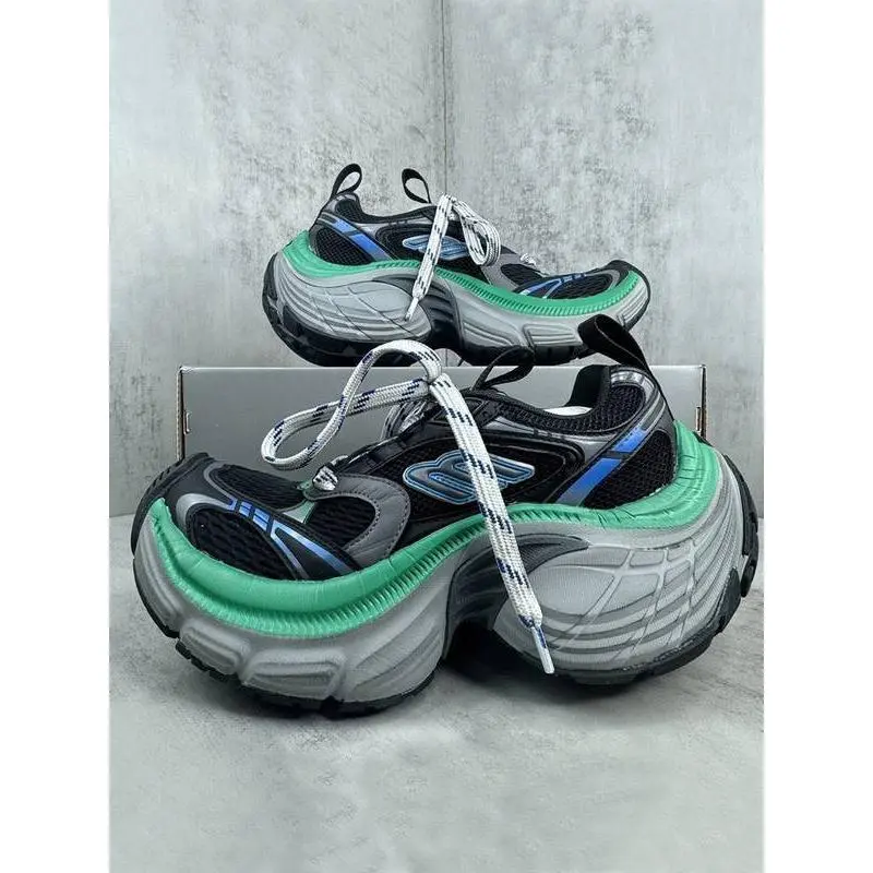 Dad Shoes Paris, Dành Cho Phụ Nữ Và Nam Giới, Cỡ 10XL, Nâng Đáy, Giày Thể Thao Làm Cũ, Hàng Mới Về Năm 2024, Phong Cách Cặp Đôi