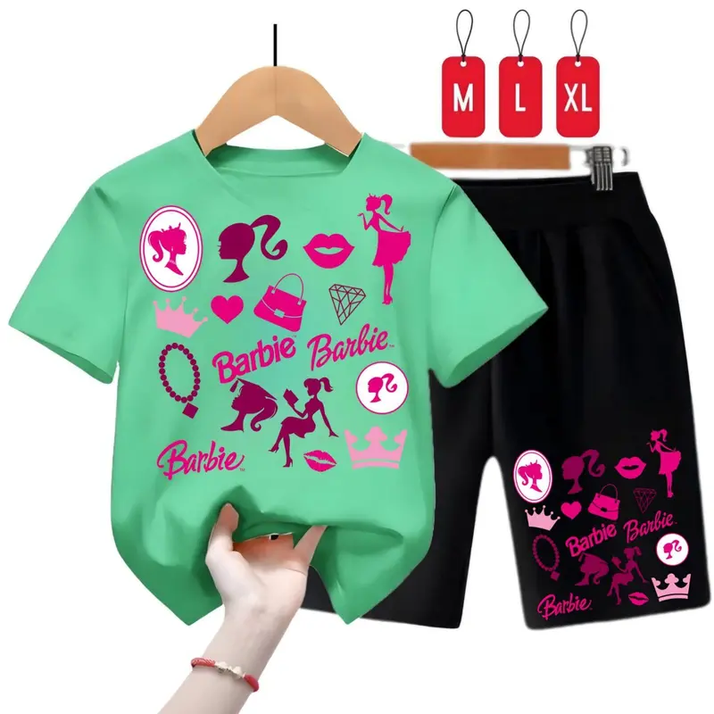 Setelan Kaos Anak  Barbie Barbie 6W Baju Fashion 5