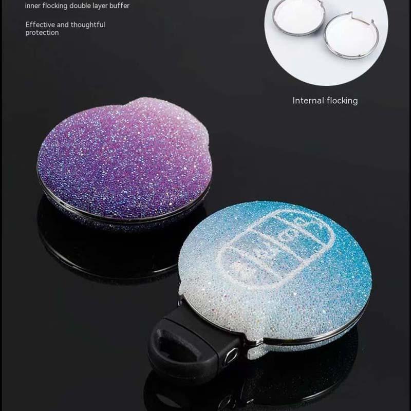 Product Introduction of Rhinestone Decor Car Key Case, 1 Count Car Key Protector, Fashionable Car Key Case for BMW Mini Cooper, Car Interior Accessories for Women & Girls 5