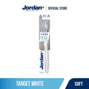 Jordan Oral Care Medium Target White Soft - Sikat Gigi