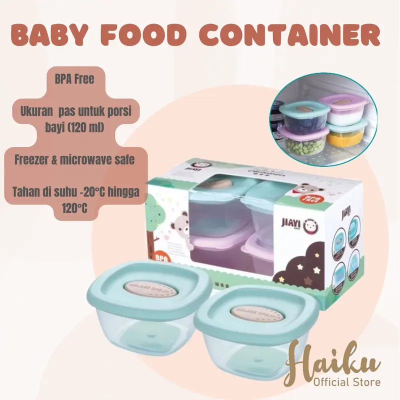 Baby food container / tempat penyimpanan makanan MPASI bayi 120 ml 6