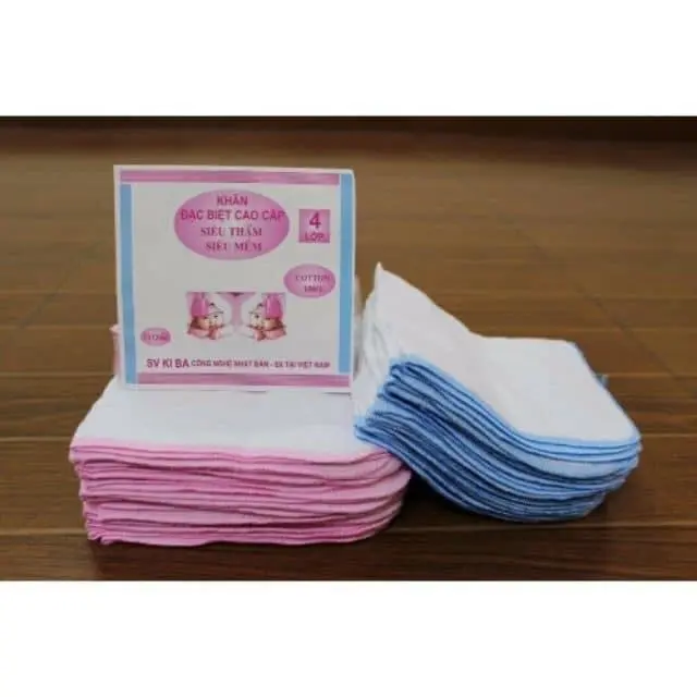 Khăn sữa Kiba 2 lớp, 3 lớp, 4 lớp cho bé Cotton Voi