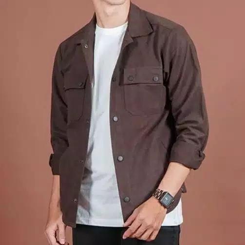 Baju Jaket Kemeja Premium Unisex  Pria Wanita Size M L XL dan XXL 5