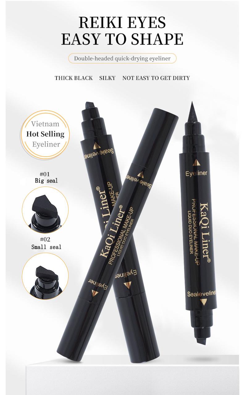 Product Introduction of Double Head Seal Eyeliner Waterproof non-smudging Delta Wing Tail Seal Eyeliner 13