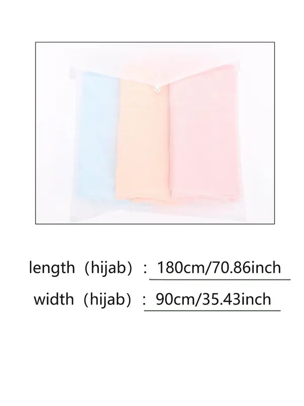 Solid Color Muslim Square Hijab, Fashionable Soft Comfortable Breathable Hijab for Women, Women's Islamic Clothing for All Seasons 1