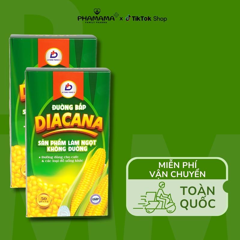 COMBO 2 Hộp Đường Bắp Diacana Dành Cho Người Tiểu Đường, Ăn Kiêng (Hộp 50 gói x2 Hộp)