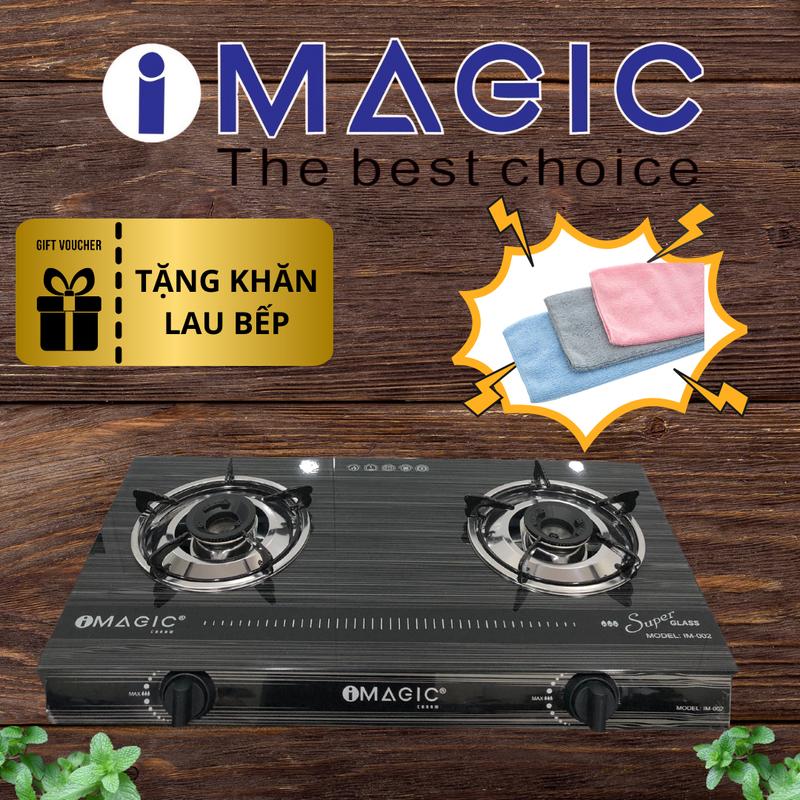 [Tặng Khăn Vệ Sinh Bếp] Bếp Gas IMAGIC-IM002 Pép Hợp Kim Altimol, Mặt Kính Cường Lực