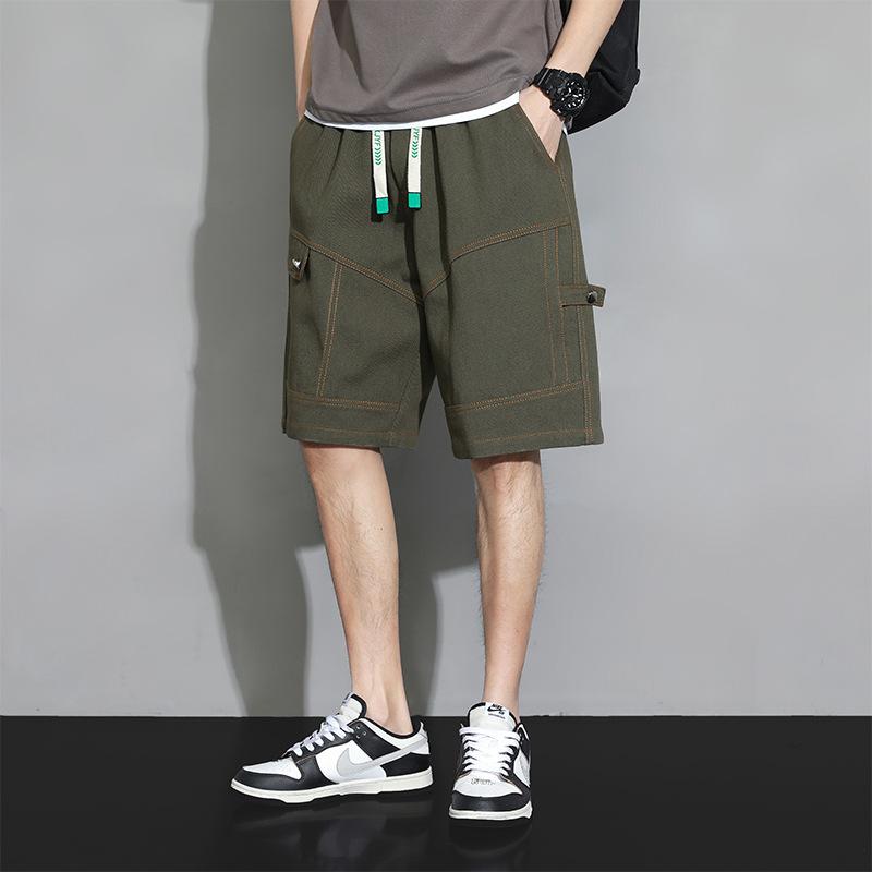Shorts Men's Summer Wear Pure Cotton Thin Workwear Fifth Pants Men Fashion Brands Loose plus Size Sports and Leisure Pants 7
