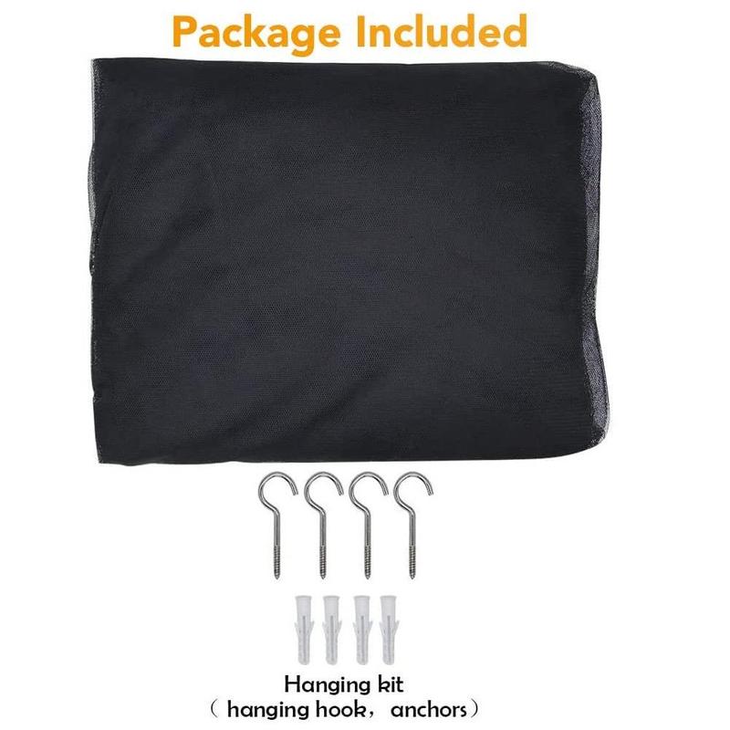 Product Introduction of Solid Color Mesh Mosquito Net, Summer Portable Foldable Grey Mosquito Netting for Outdoor Camping, Garden, Yard, Mosquito Repellent Net 7