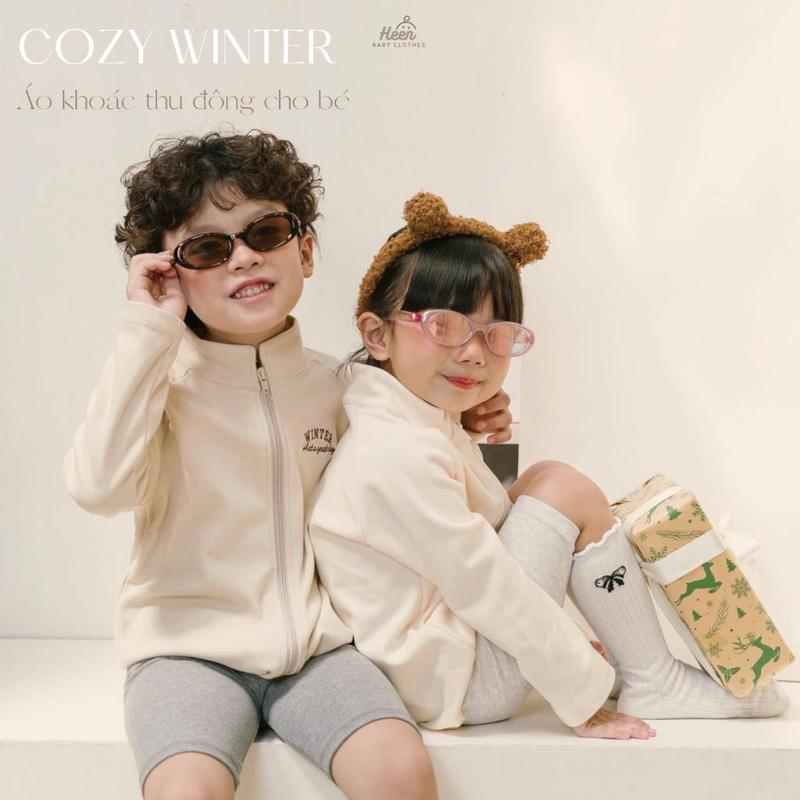 Áo khoác thu đông cho bé ép lông hai mặt siêu nhẹ từ 9-20kg