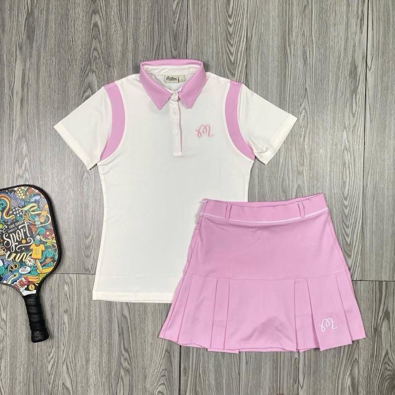 [PICKLEBALL] Hàng Mới Về Bộ đùi váy áo cộc tay phối màu chơi Pickleball, Tennis, Golf 6