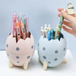 Tempat Pensil l Pen Holder l Organizer l Retro Desk Organizer Dinosaurus Plastik Tempat Pen l Brush Alat Meja Penyimpanan Peralatan l Egg Organizer l Dino Egg